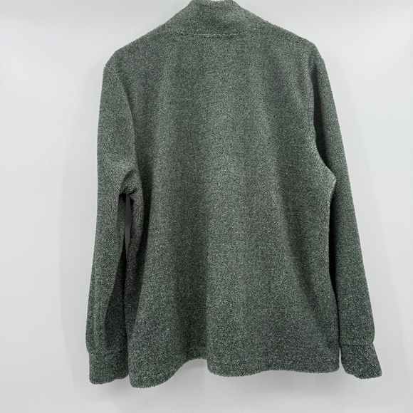 Eddie Bauer Sweater Men XL Green Fleece 1/4 Button Pullover Long Sleeve Comfy - Picture 5 of 11